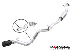 Ford Bronco Performance Exhaust System - Cat Back - Single Rear Exit - AWE - Black Tip w/ Bash Guard